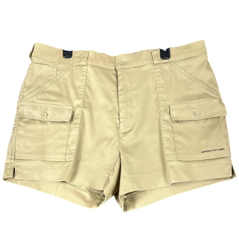 Sportif USA Original Cargo Shorts Khaki Utility 38 Mens